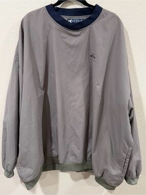 Big‎ Dogs Men’s Gray Crew Neck Windbreaker Jacket size 3X